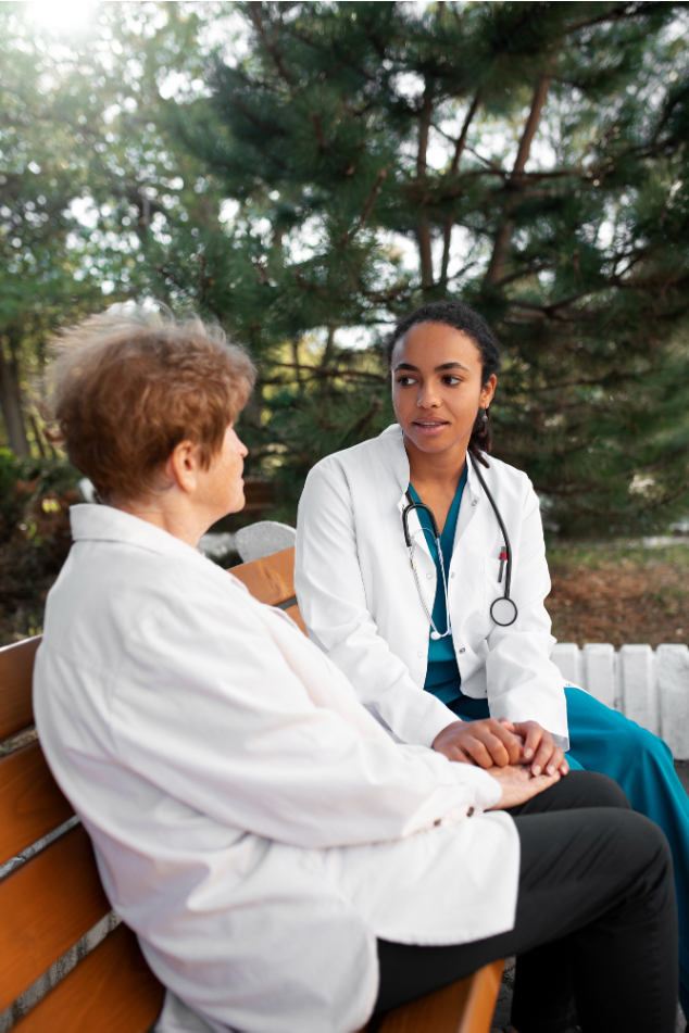 Medium shot women holding hands<br />